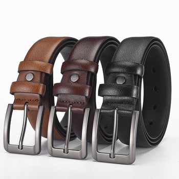 Férfi PU bőr öv ötvözet csattal, tűs zárással, szélesség 2–4 cm, 2021 ősz