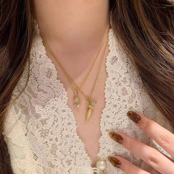 Öko-barát réz nyaklánc, medál sárgarézből, valódi arany bevonat, hagyományos lánc, geometriai forma