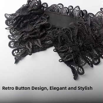 Curea talie dantelată, lată, cu cataramă, pentru femei, girdle elastic din nailon, stil lejer, lungime 60–80 cm