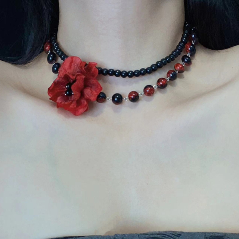 Ötvözet nyaklánc, elektroplatírozás, csavart lánc, medál ötvözetből, koreai stílus, ősz 2024