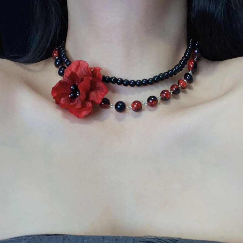 Ötvözet nyaklánc, elektroplatírozás, csavart lánc, medál ötvözetből, koreai stílus, ősz 2024