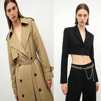 Lanț de talie pentru femei, lanț metalic, stil floare de prune, accesoriu elegant de la Gass