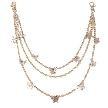 Lanac za struk izrezanim leptir motivom, legura, višekružni dizajn, unisex dodatak za mlade