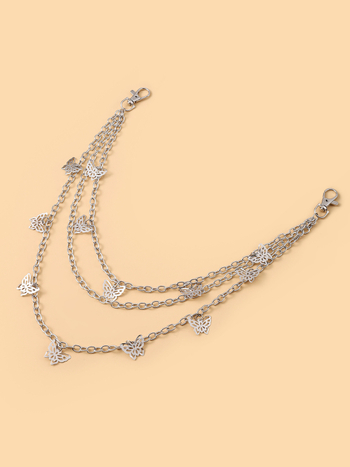 Lanac za struk izrezanim leptir motivom, legura, višekružni dizajn, unisex dodatak za mlade