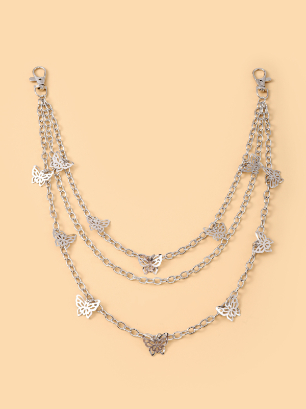 Lanac za struk izrezanim leptir motivom, legura, višekružni dizajn, unisex dodatak za mlade