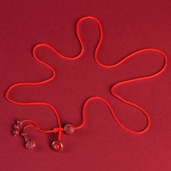 Deréklánc cinnabarból, zodiákus téma, nemzeti stílus, egyhurok öv, Dehou Zhai