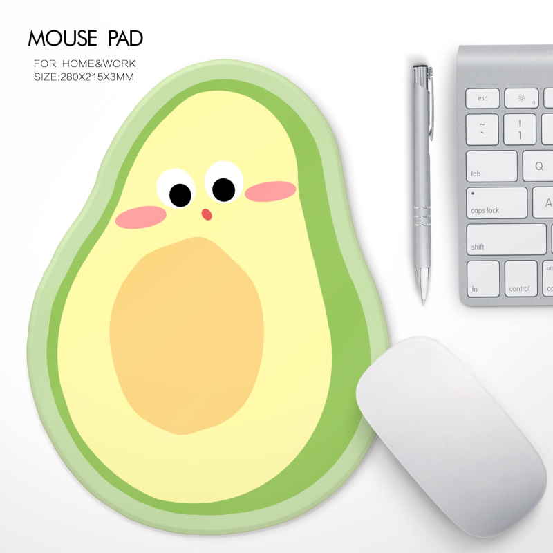 Képregény-stílusú egérpad dinnyével és ananásszal, textil, egyoldalas, hőátvitel, OEM testreszabás