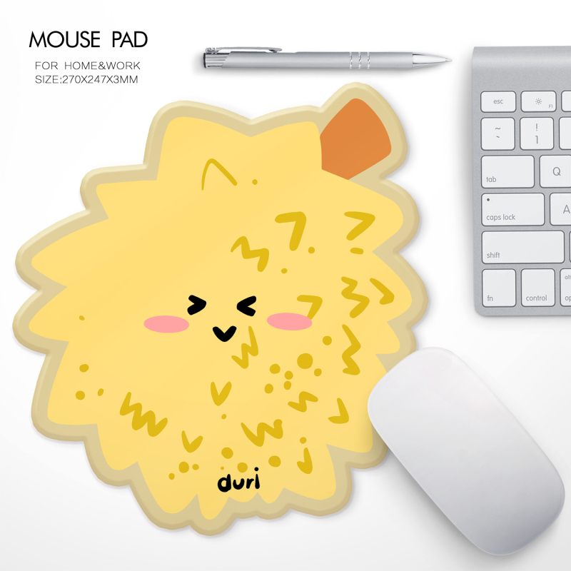 Képregény-stílusú egérpad dinnyével és ananásszal, textil, egyoldalas, hőátvitel, OEM testreszabás