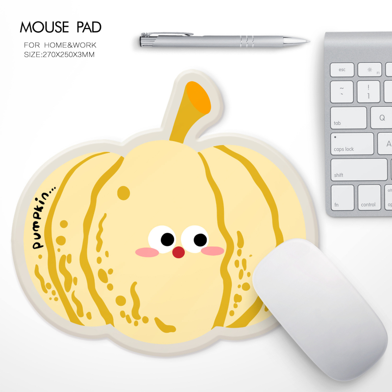 Képregény-stílusú egérpad dinnyével és ananásszal, textil, egyoldalas, hőátvitel, OEM testreszabás