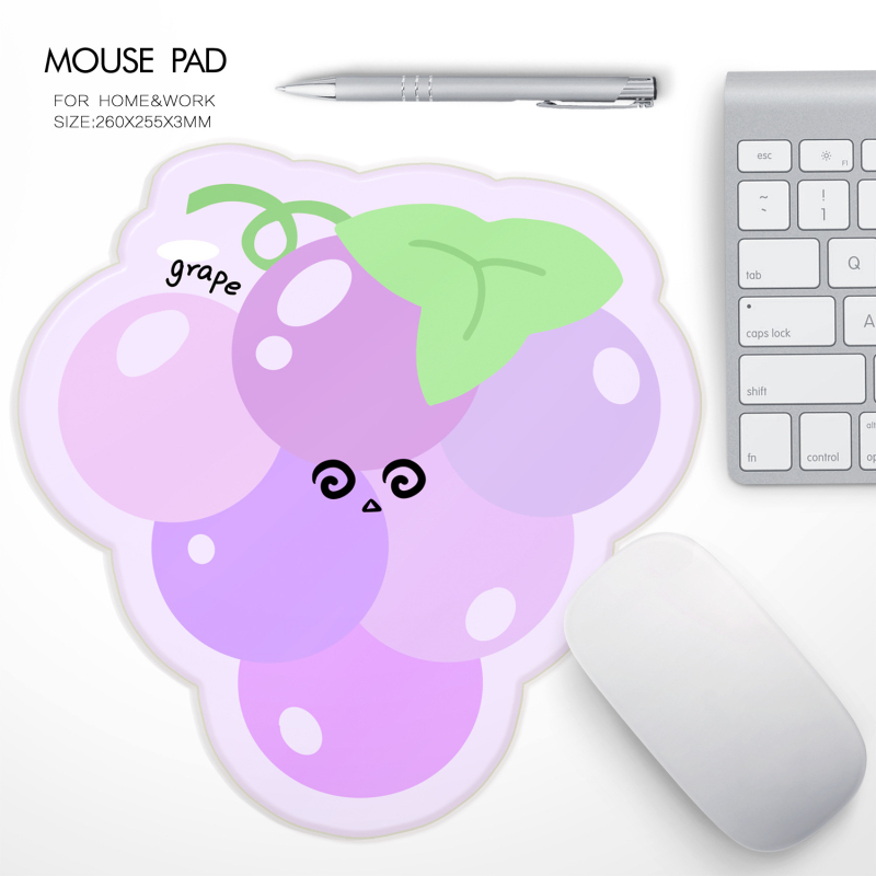 Képregény-stílusú egérpad dinnyével és ananásszal, textil, egyoldalas, hőátvitel, OEM testreszabás