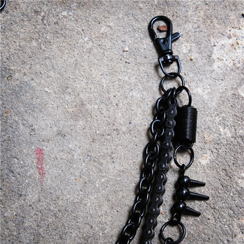 Lanț de talie, metal, stil hip-hop, cu inel simplu, lungime 60–80 cm, unisex