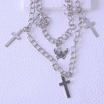Lanac za struk s dvostrukim krugom, metalni materijal, hip-hop stil, širina 0,5 cm, unisex, mogućnost prilagodbe