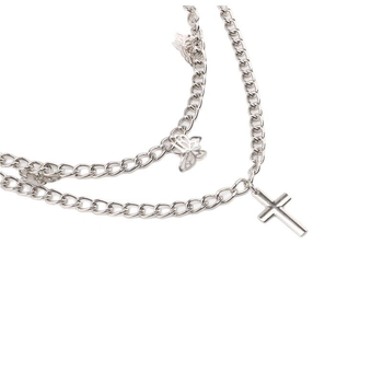 Lanac za struk s dvostrukim krugom, metalni materijal, hip-hop stil, širina 0,5 cm, unisex, mogućnost prilagodbe