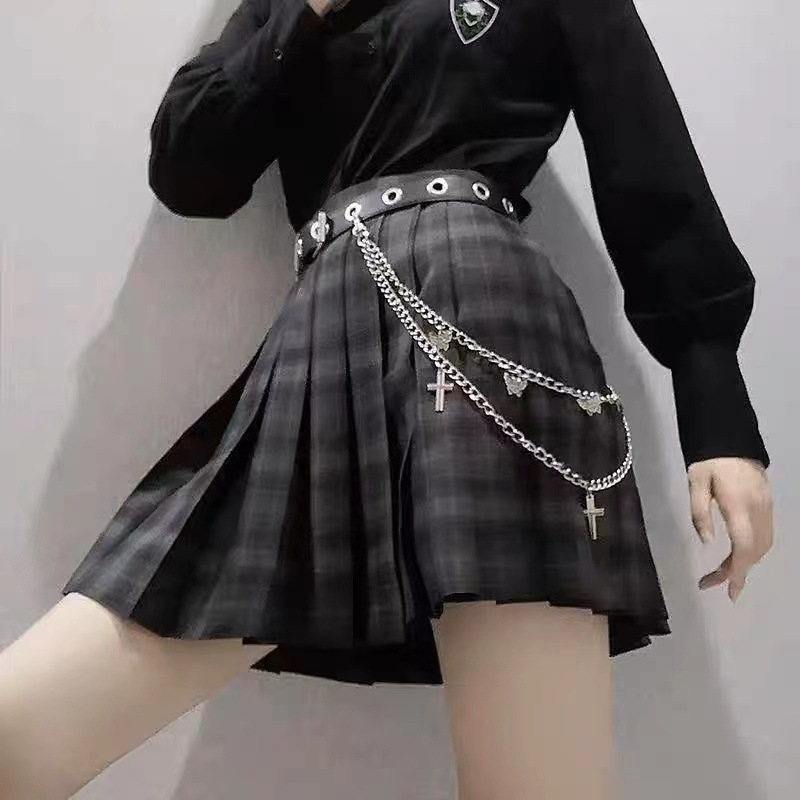 Lanac za struk s dvostrukim krugom, metalni materijal, hip-hop stil, širina 0,5 cm, unisex, mogućnost prilagodbe
