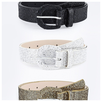 Női PU bőr ruhához készült öv strasszos díszítéssel, ötvözet csattal, pin csattal, 2–4 cm szélesség, All-Match stílus
