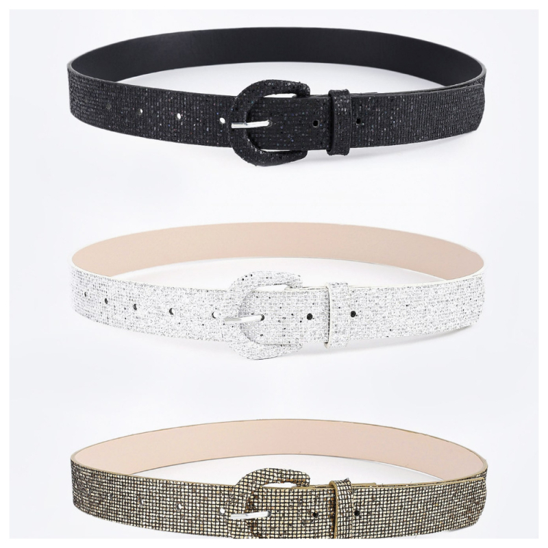 Női PU bőr ruhához készült öv strasszos díszítéssel, ötvözet csattal, pin csattal, 2–4 cm szélesség, All-Match stílus