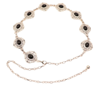 Μεταλλική αλυσίδα μέσης για γυναίκες, ευέλικτο στυλ, μήκος 110 εκ, πλάτος 4 εκ