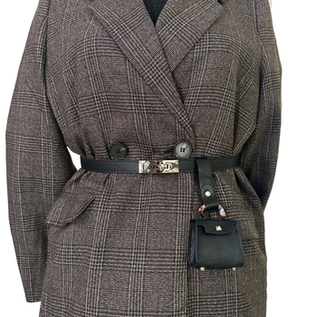 Γυναικεία ρυθμιζόμενη λεπτή ζώνη PU δέρμα με αλουμινένια αγκράφα, ζώνη μέσης, πλάτος κάτω των 2 εκ