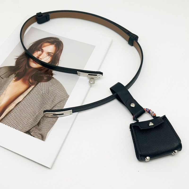 Γυναικεία ρυθμιζόμενη λεπτή ζώνη PU δέρμα με αλουμινένια αγκράφα, ζώνη μέσης, πλάτος κάτω των 2 εκ