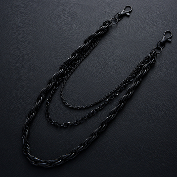 Lan Da μεταλλική ζώνη μέσης τριών στρώσεων, στυλ χιπ-χοπ, καουμπόϊκος σχεδιασμός, ferroalloy, unisex, προσαρμόσιμη