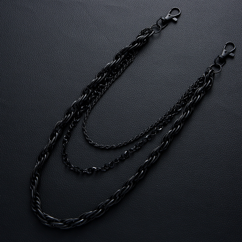 Lan Da μεταλλική ζώνη μέσης τριών στρώσεων, στυλ χιπ-χοπ, καουμπόϊκος σχεδιασμός, ferroalloy, unisex, προσαρμόσιμη