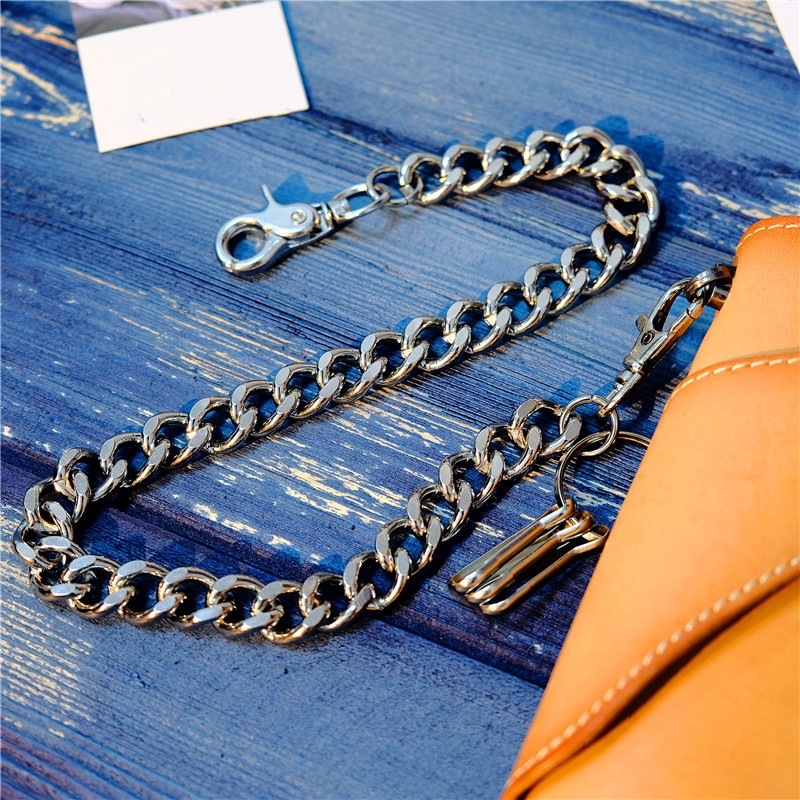 Μεταλλική ζώνη μέσης με αλυσίδα για τζιν, χιπ-χοπ στυλ, unisex, καουμπόι στυλ, με μονό κούμπωμα