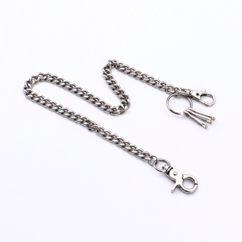 Μεταλλική ζώνη μέσης με αλυσίδα για τζιν, χιπ-χοπ στυλ, unisex, καουμπόι στυλ, με μονό κούμπωμα