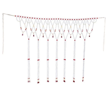 Αλυσίδα μέσης με μακριά φούντες και μαργαριτάρια, πλαστικό υλικό, διπλός δακτύλιος, 60–80 εκ, κομψή, προσαρμόσιμη