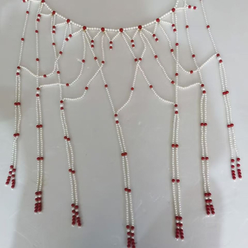 Hanfu pojasni lanac s dugim perlama i dugim resicama, dvostruki krug, elegantan stil, duljina 60–80 cm, proljeće 2024 izlazak