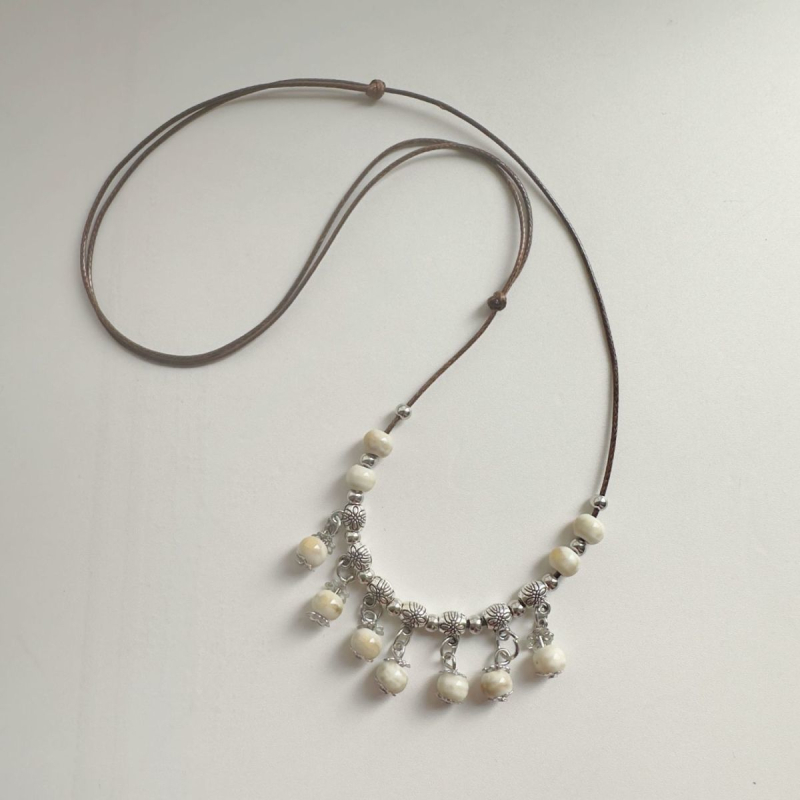 Pakabukas karolė - lydinys ir keramika, Kinijos stilius, elektroplakavimas, 2025 m. vasara