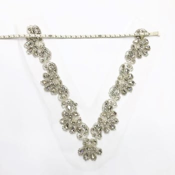 Dantelă din rayon, lucrată manual, cu mărgele și paiete, aplicație florală pentru haine de femei, rochii de mireasă, DIY