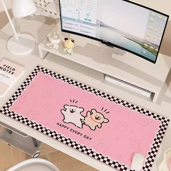 Covoraș de birou cu cățeluș desen animat, anti-derapant, piele, transfer termic