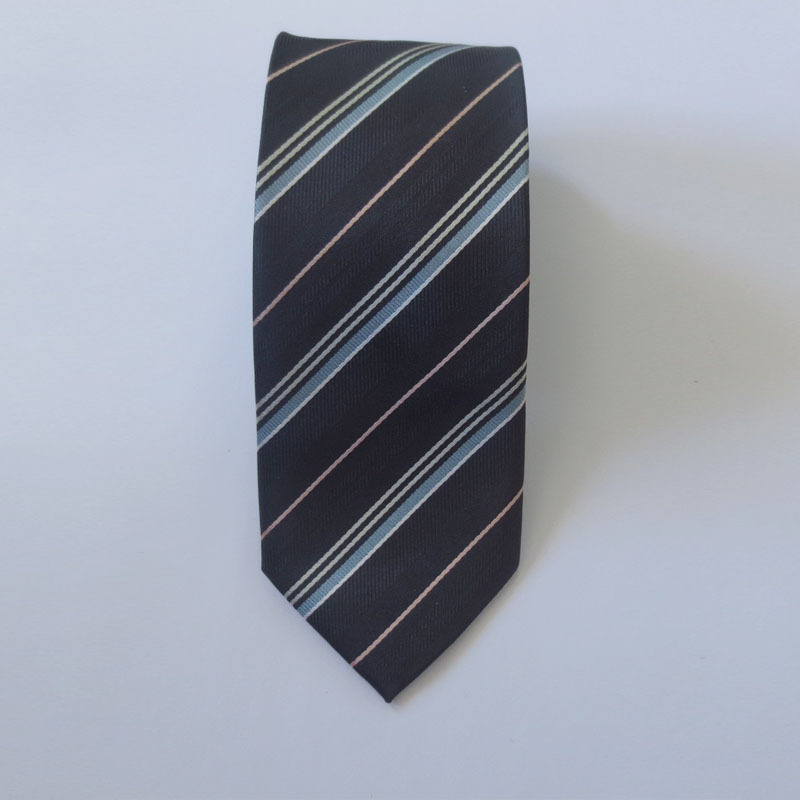 Γραβάτα σε στυλ βέλους, unisex, με διακοσμητικό λουλούδι για το γιακά και γεωμετρικό μοτίβο, πολυεστερικές ίνες