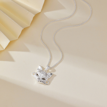 Κολιέ με μενταγιόν μάσκας αλεπούς με εννιά ουρές, χαλκός, σχήμα ζώου, φθινόπωρο 2025, Shantou