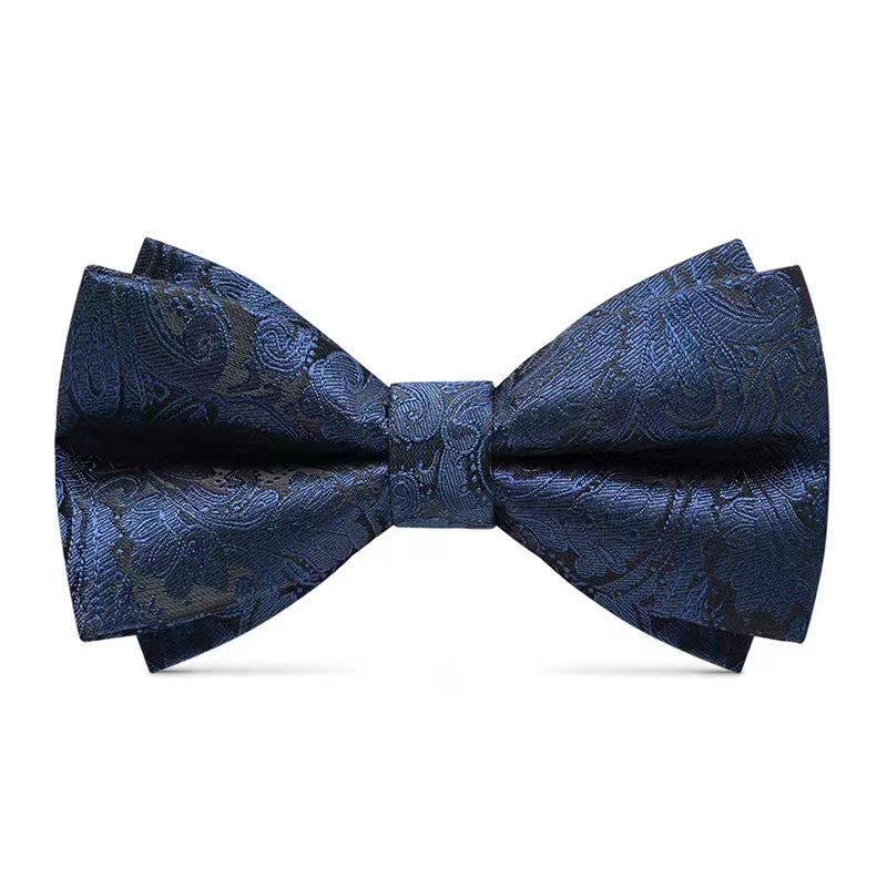 Papion din jacquard, poliester și mătase, unisex, realizat la comandă, formă bowknot