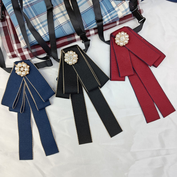 Γυναικείος γιακάς με λουλούδι και φιόγκο, για επαγγελματικό ντύσιμο, πολυεστέρας, γεωμετρικό μοτίβο, Yiwu προέλευση, άνοιξη 2024