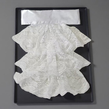 Δαντελένιο φλοράλ κολάρο με φιόγκο, κεντημένο, υπερ-ευρύ, Unisex, Ενήλικοι