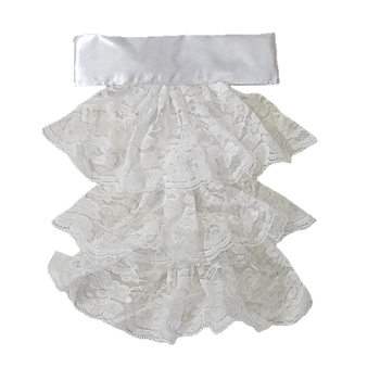 Δαντελένιο φλοράλ κολάρο με φιόγκο, κεντημένο, υπερ-ευρύ, Unisex, Ενήλικοι