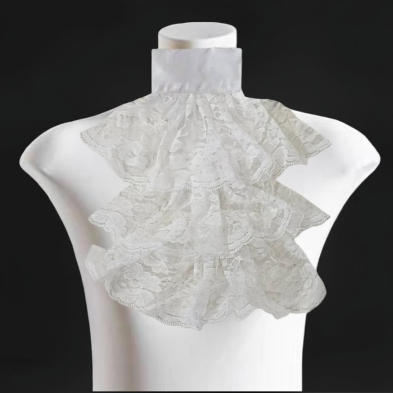 Δαντελένιο φλοράλ κολάρο με φιόγκο, κεντημένο, υπερ-ευρύ, Unisex, Ενήλικοι