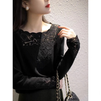 Set de guler cu broderie solubilă în apă, broderie perforată, guler din plasă și mâneci asortate pentru DIY față și spate