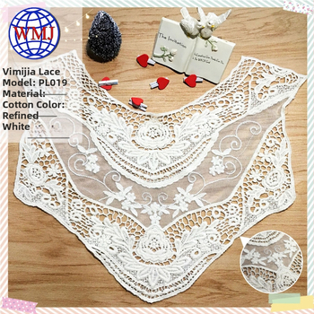 Gallér virág pamutfonalból készült hímzett díszítéssel – vintage stílus, Vimeca, női ruházathoz tartozó kiegészítő