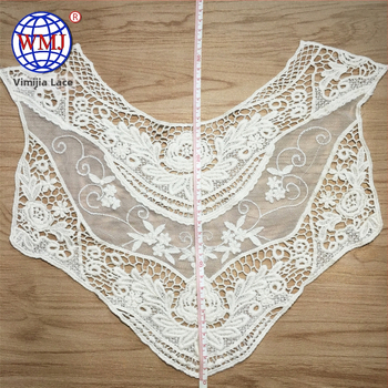 Gallér virág pamutfonalból készült hímzett díszítéssel – vintage stílus, Vimeca, női ruházathoz tartozó kiegészítő