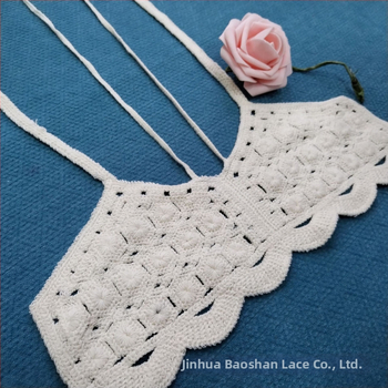 Női csipkés gallér vízoldódó hímzé pamutfonalból