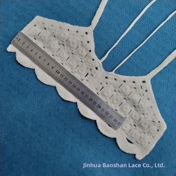 Női csipkés gallér vízoldódó hímzé pamutfonalból