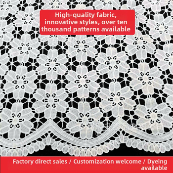 GS tej-selyem vízoldható csipke, hímzett gallér virággal – női ruházati kiegészítő