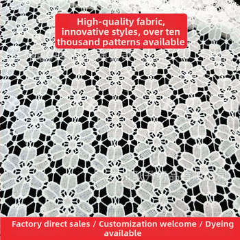 GS tej-selyem vízoldható csipke, hímzett gallér virággal – női ruházati kiegészítő