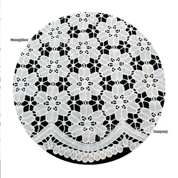 GS tej-selyem vízoldható csipke, hímzett gallér virággal – női ruházati kiegészítő