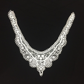 Csipkés gallér virággal – pamutfonal, ruházati kiegészítő, márka Lianying