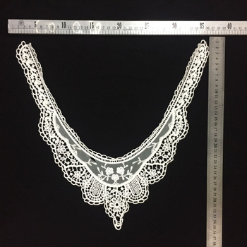 Csipkés gallér virággal – pamutfonal, ruházati kiegészítő, márka Lianying