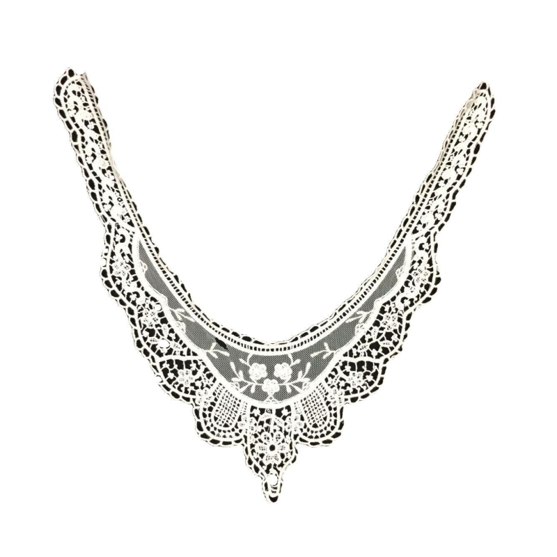 Csipkés gallér virággal – pamutfonal, ruházati kiegészítő, márka Lianying